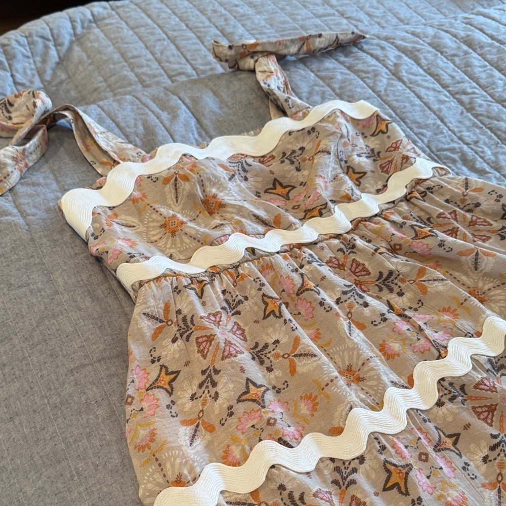 Marissa Olivia Boho Ric-Rac Tiered Dress - Size Large - Picture 2 of 12